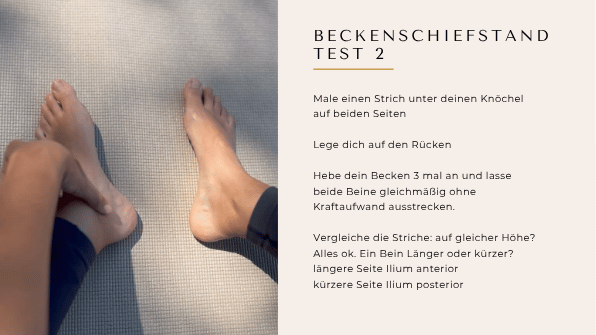 Kursfolie: Beckenschiefstand Test